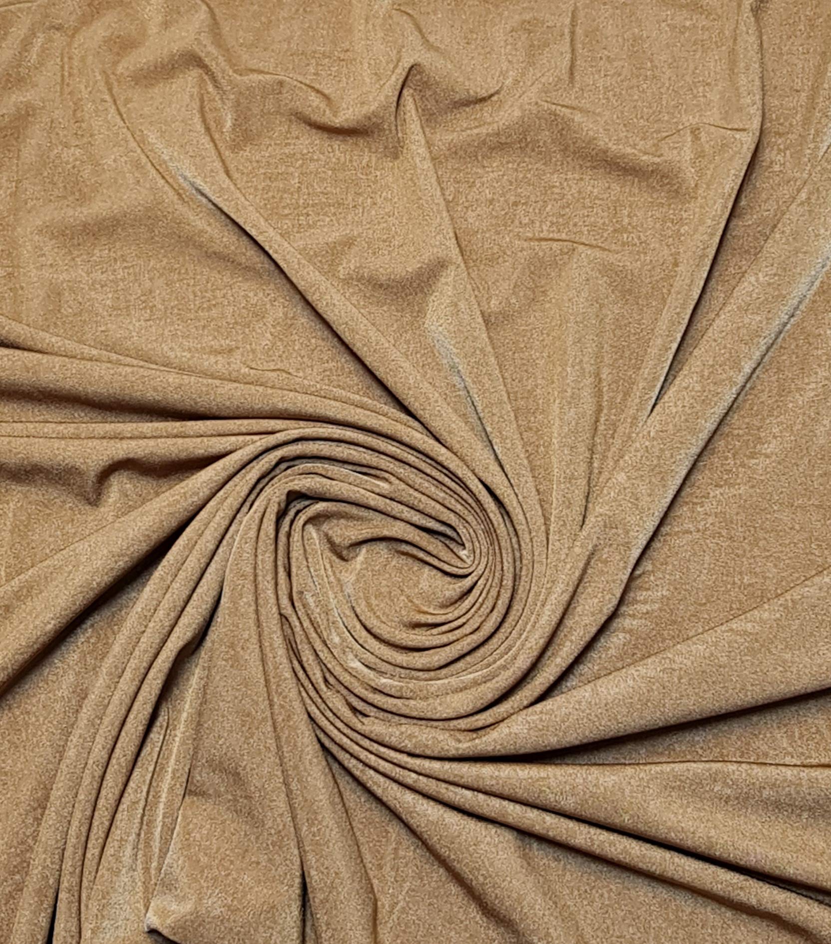 2 Meter 100% Elastane Interlock 4 -Way Stretch Spandex Jersey Swimwear Dress Fabric 58" (Old Gold)