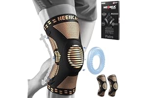 NEENCA 2 Pack Knee Braces for Knee Pain, Compression Knee Sleeves with Patella Gel Pad & Side Stabilizers, Knee Support for Men Women, Meniscus Tear, Arthritis, Joint Pain, ACL,PCL,MCL,Runner, Workout