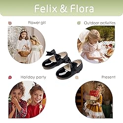 Felix & Flora Toddler Black Princess Dress Shoes