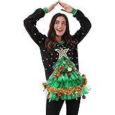 Women Ugly Christmas Sweater Unisex Funny Novelty Knit Pullover Men for Xmas Party