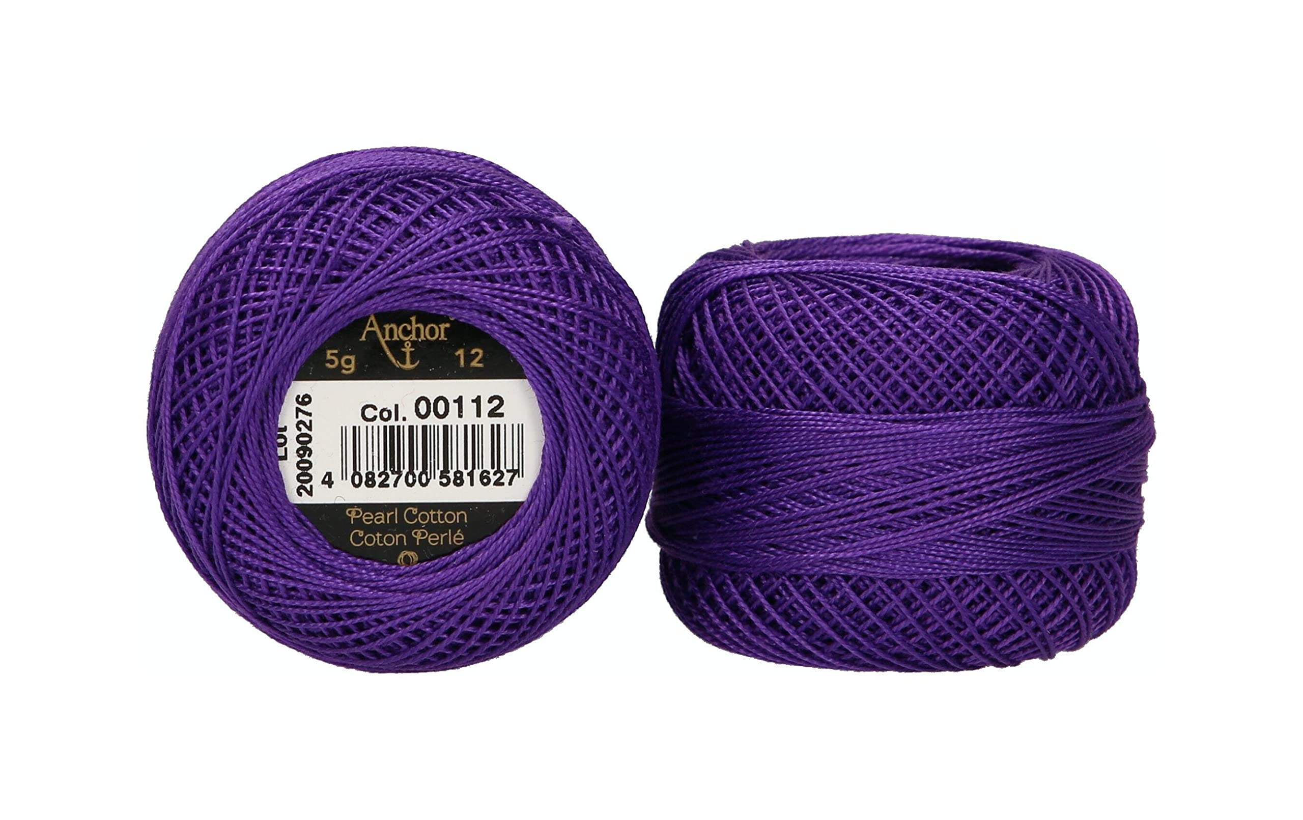 ANCHOR Pearl Yarn, Thickness: 12, Packaging: 5G, Running Length: 56M 112 Embroidery Threads