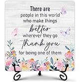 Thank You Gift for Women Men Grateful Gifts, Appreciation Gifts for Boss Leader Teacher Doctor Nurse, Coworkers Leaving Gift, Retirement Gifts, Decorative Sign with Stand, 5 x 5 Inches-B07