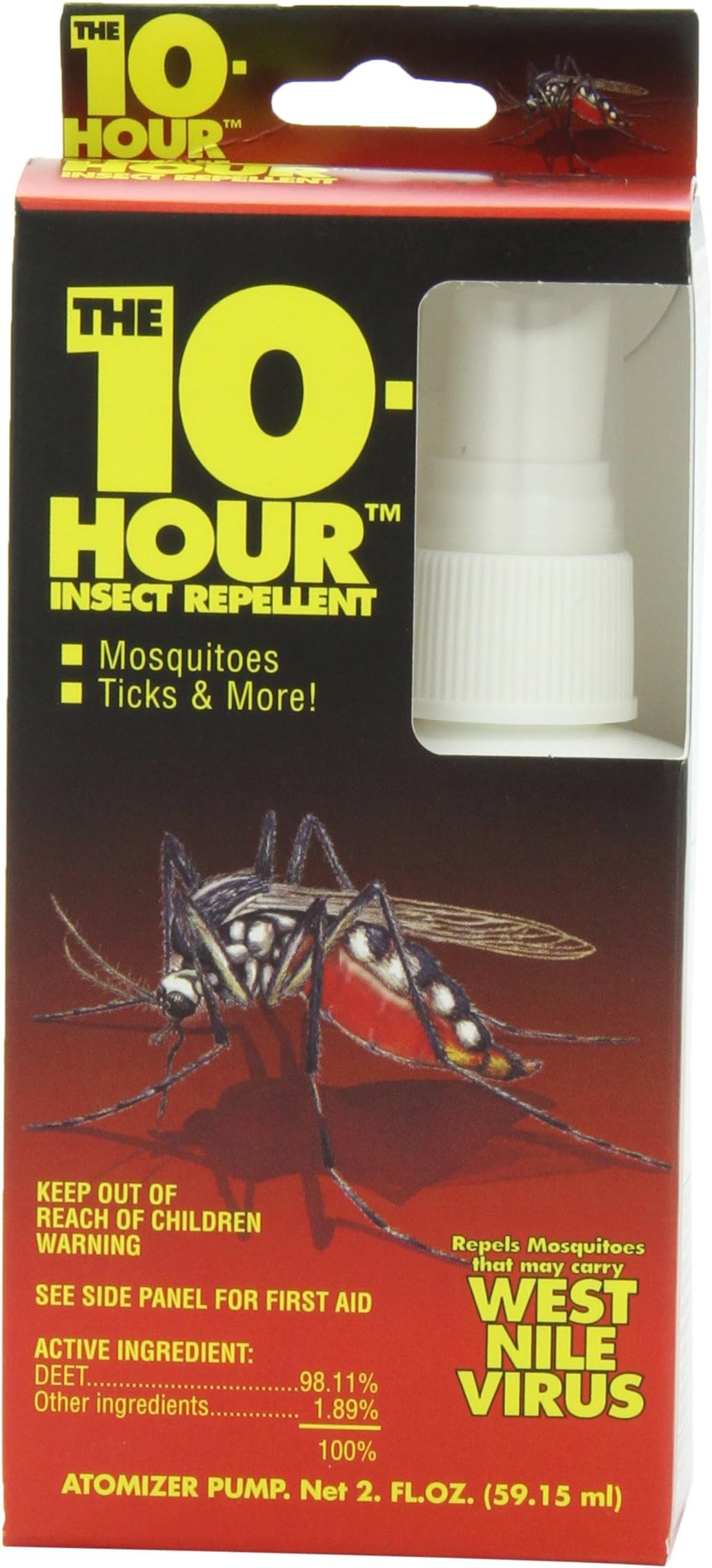 Grabber Outdoors 10 Hour 100% Deet Insect Repellent Spray, 2-Ounce (Pack of 3)
