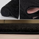THE RUGS Living Room Rug Shaggy Soft 30 mm 60x110 cm Black view 5