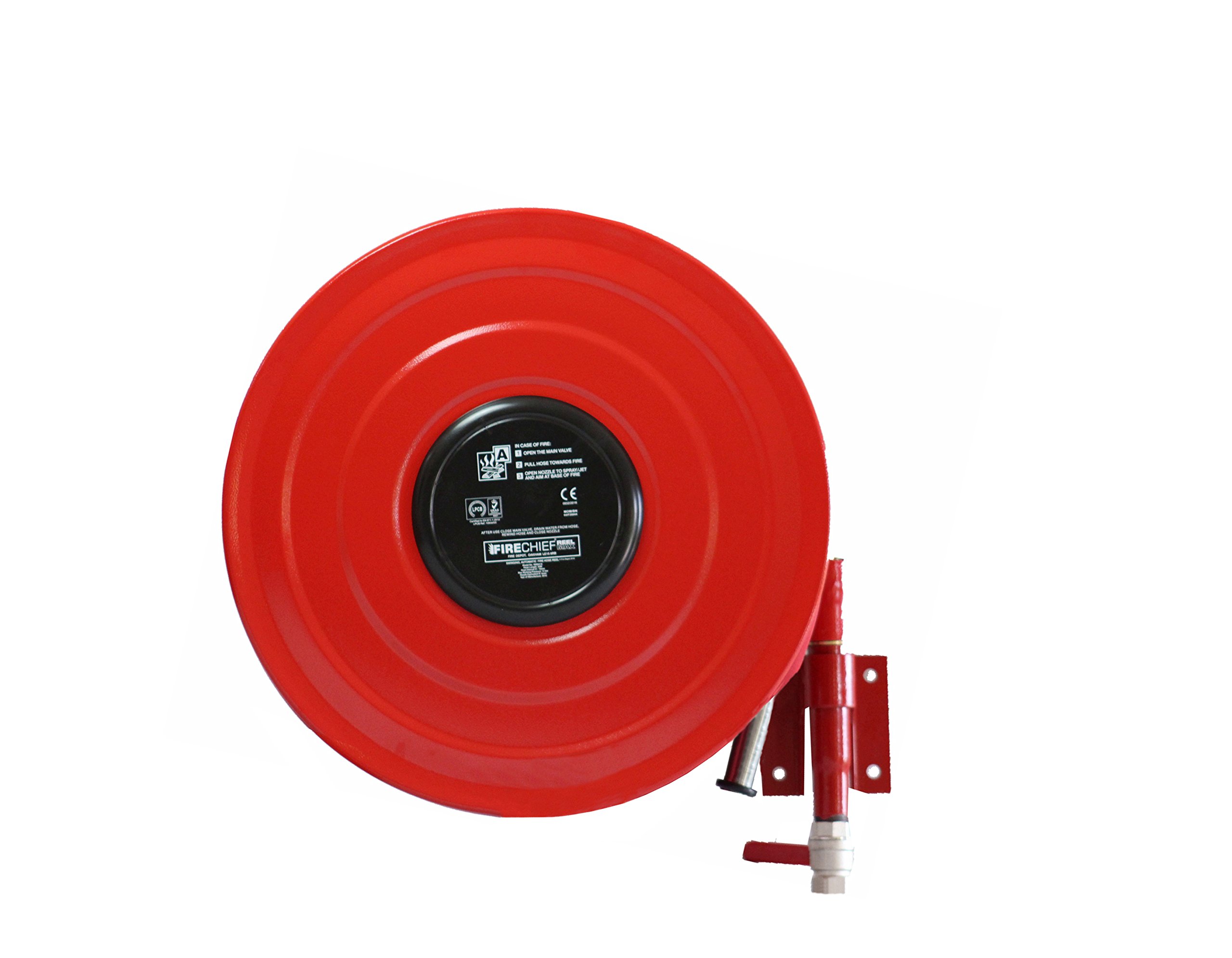 Firechief Rmsm19 Hose Reel, Swinging Manual, 19 mm, Red