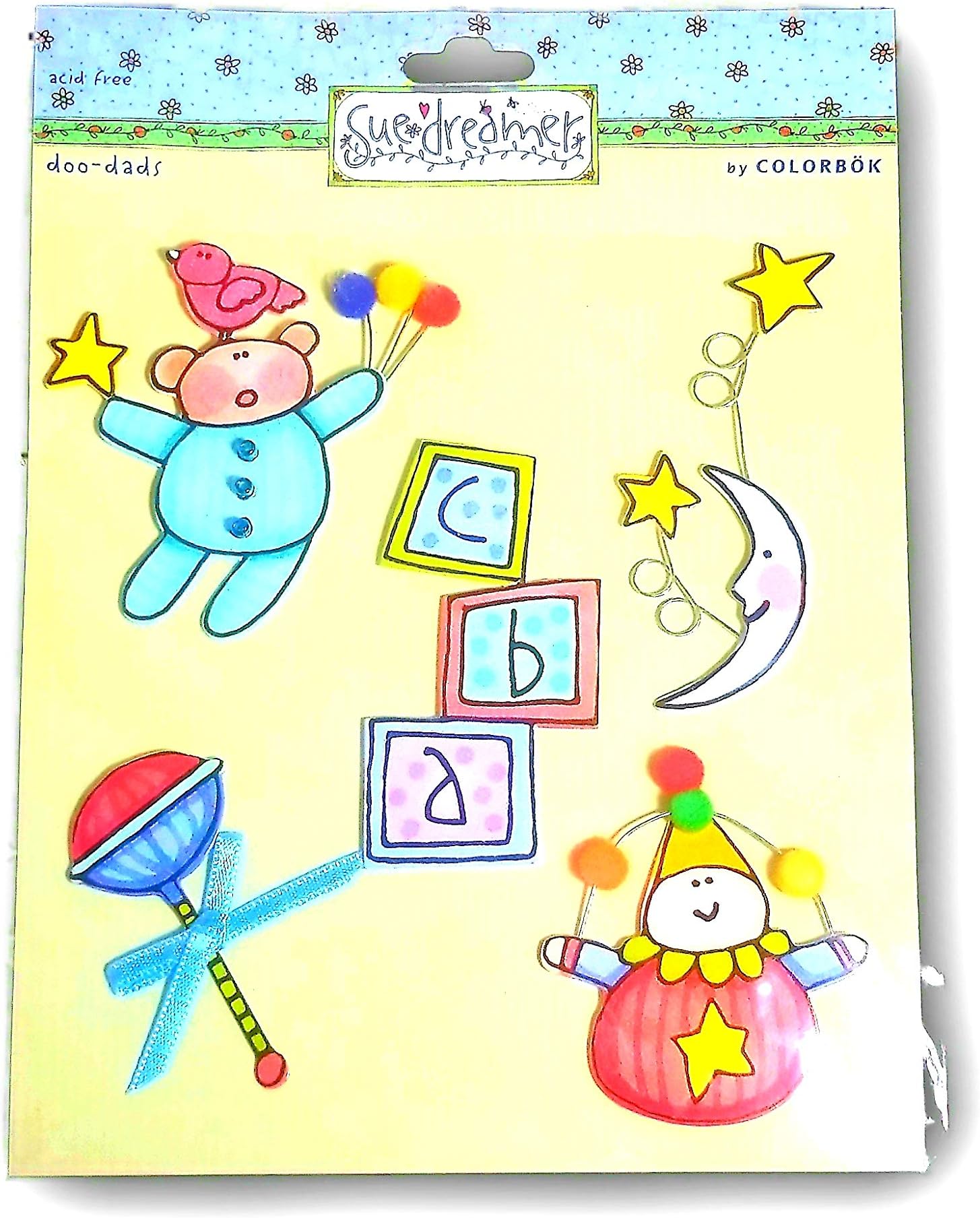 Sue Dreamer doo-dads by Colorbok dimensional stickers Baby Bear baby toys theme
