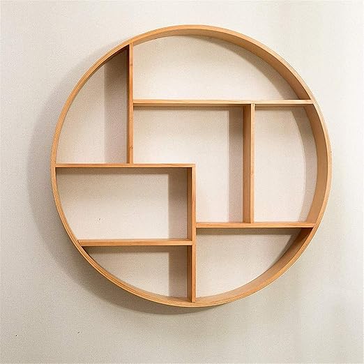 LJYY Estante de Pared Redondo de Madera para Colgar, Unidad de
