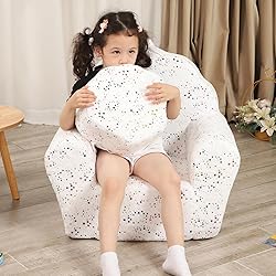 MOMCAYWEX Kids Sofa with Ottoman, Shell-Like Sofa