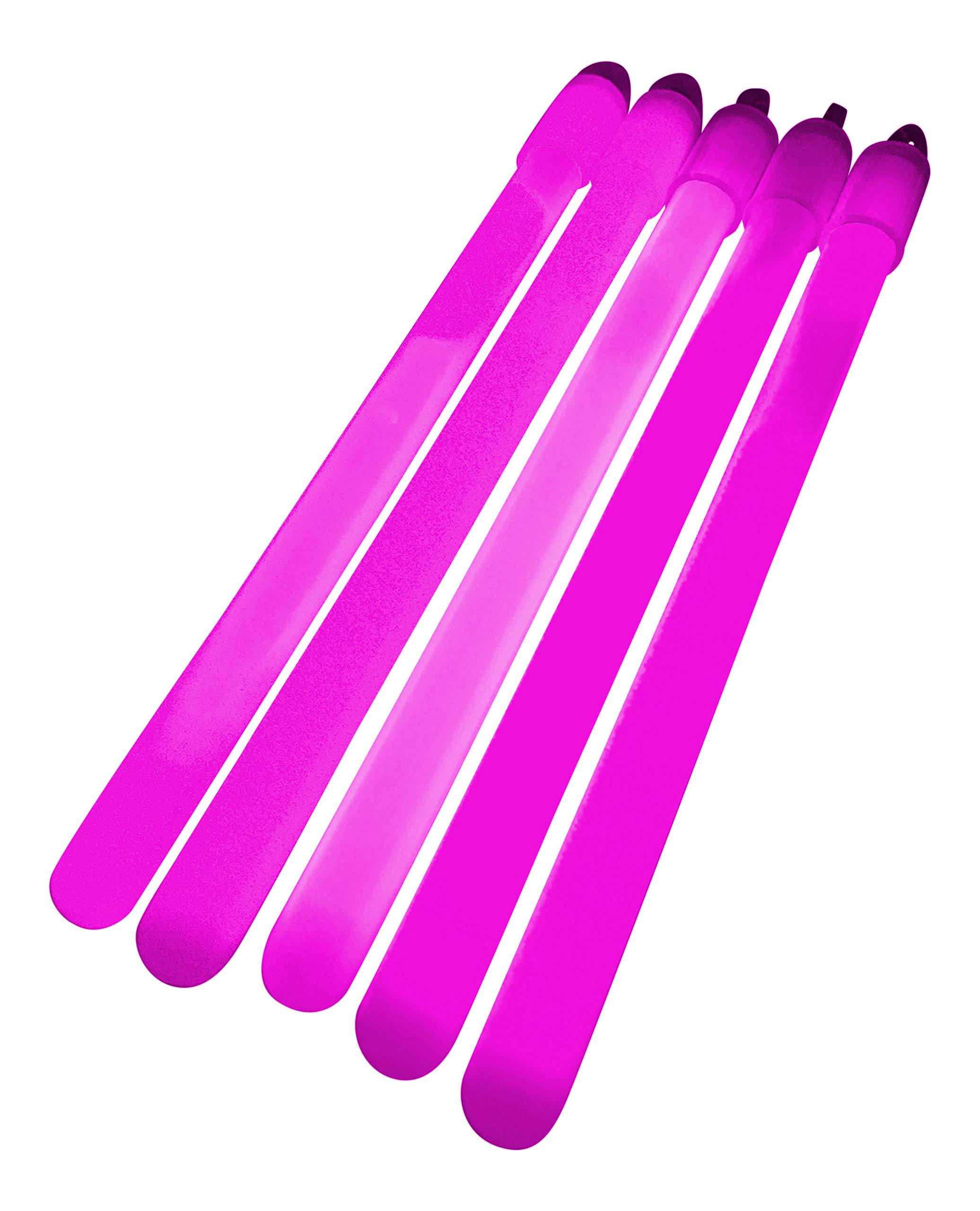 Glowtopia 6 inch Glow Sticks/Glow Batons (1cm thick) - Premium Glowsticks (Pink, 25 Pack)
