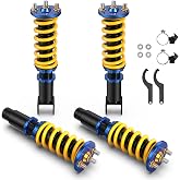 Height Adjustable Coilover Lowering Kit Compatible with1989-2000 Civic | Suspension Coil Spring Strut Shocks Compatible with 1994-2001 Acura Integra 1989-2000 Honda Civic EG/ED/EK/EJ/EM1