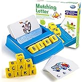 Learning Games for Kids Ages 3-8, Matching Letter Game for Kids Toys Ages 3-8 Educational Toys for 3-8 Year Olds Boys Girls Alphabet Puzzle Birthday Easter Gifts for 3-8 Year Old Boys Girls (Blue)