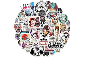 JJLIN 50Pcs Science Fiction Film Theme Star Wars Stickers Cute Stickers for Water Bottles Hydroflasks Skateboard Decal Sticker for Teens, Girls, Boys, Adults Laptop Sticker (Star Wars)