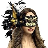 STORM BUY Women Lady Girls Costume Venetian mask Feather Masquerade Mask Halloween Mardi Gras Cosplay Party For Adult