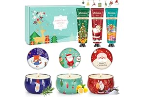 AOTTOM Christmas Candles Bulk Gifts, Hand Cream Set, Stocking Stuffers for Women, Scented Candle Set,Travel Size Bulk Hand Lotion for Dry Cracked Hands, Appreciation Gift Bulk Gift, Mini Hand Lotion