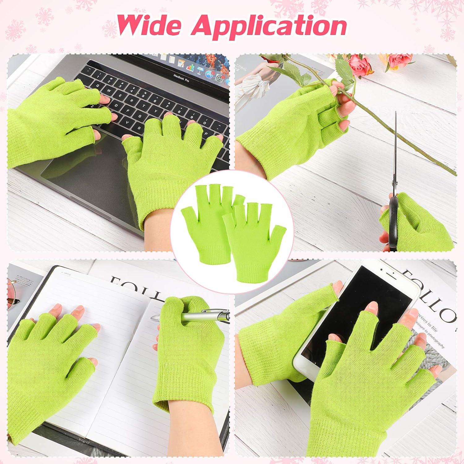 5 Pairs Moisturizing Gloves Fingerless Moisturizing Gloves Soft Moisturizing Gel Gloves for Dry Rough and Cracked Hands, Gel Spa Gloves Gel Lining Gloves for Softening Dry Cracked Hand Skin : Beauty