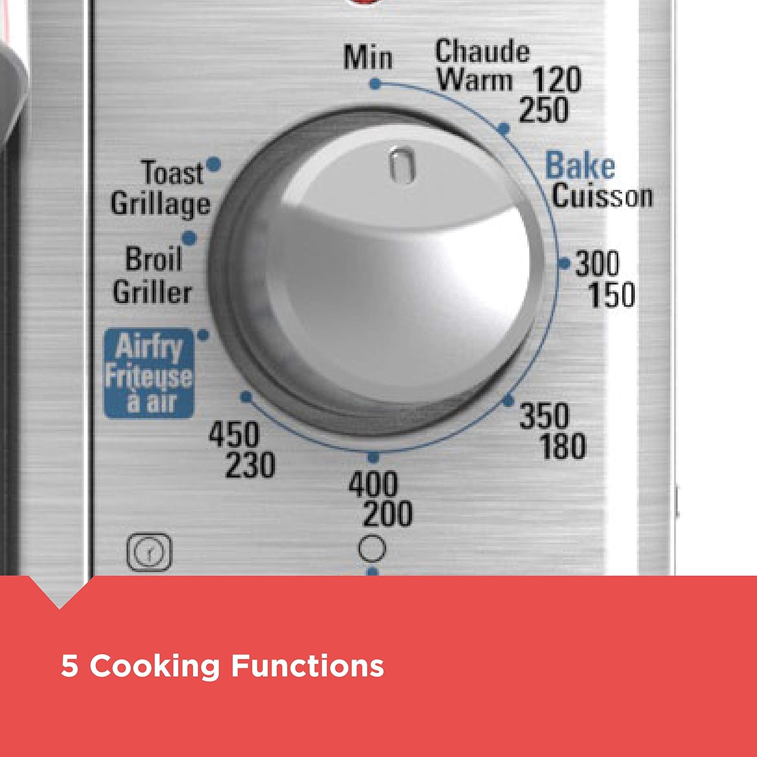 Black+Decker TO3265XSSD Extra Wide Crisp ‘N Bake Air Fry Toaster Oven, Silver, Fits 9" x 13" Pan: Kitchen & Dining