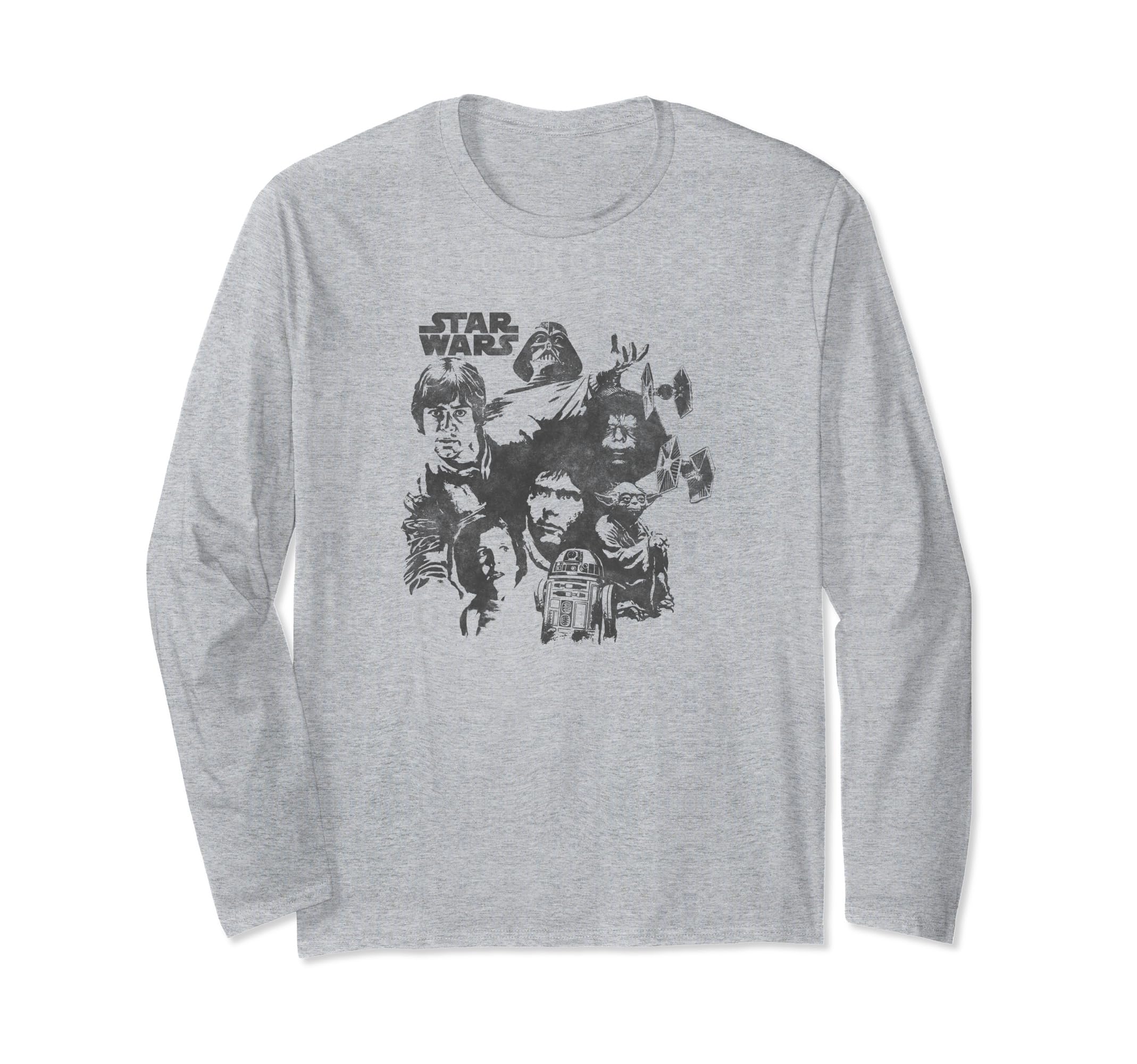 Star Wars Group Shot Retro Cast Portraits Long Sleeve T-Shirt