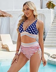 Blooming Jelly Womens High Waisted Bikini Tummy