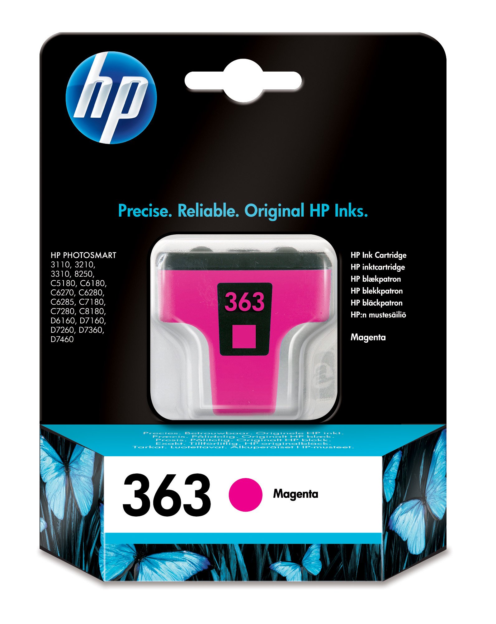 HP C8772EE 363 Original Ink Cartridge, Magenta, Single Pack