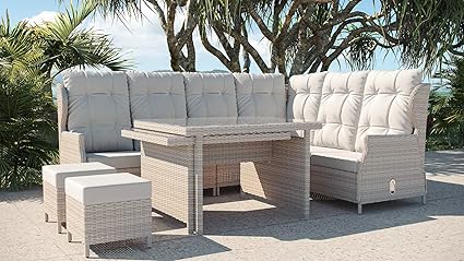 Amazon.de: ARTELIA Bari L Desert Line Polyrattan Sitzgruppe Lounge