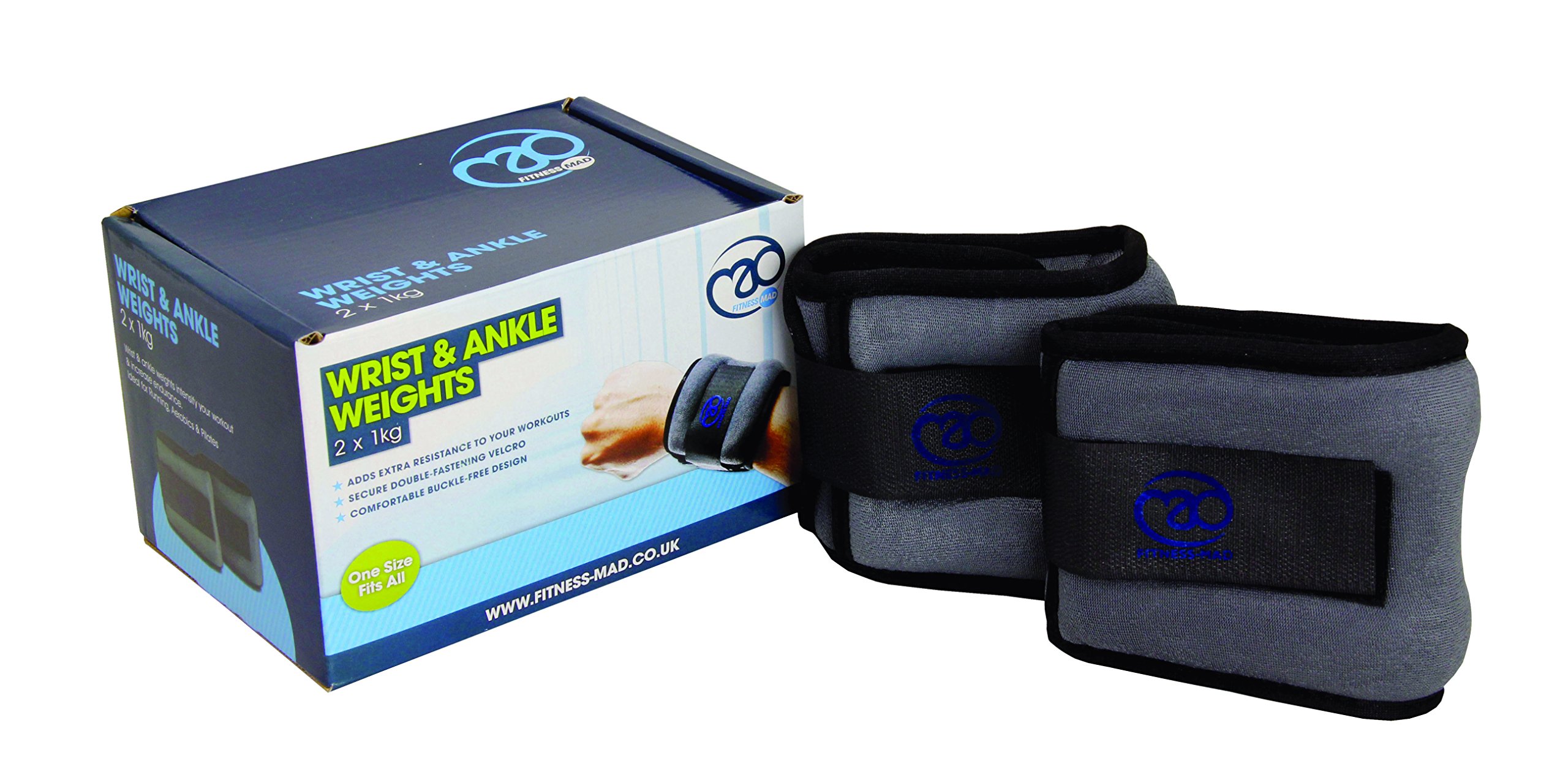 Fitness Mad Wrist and Ankle Weights (Pairs) (0.5 KG)