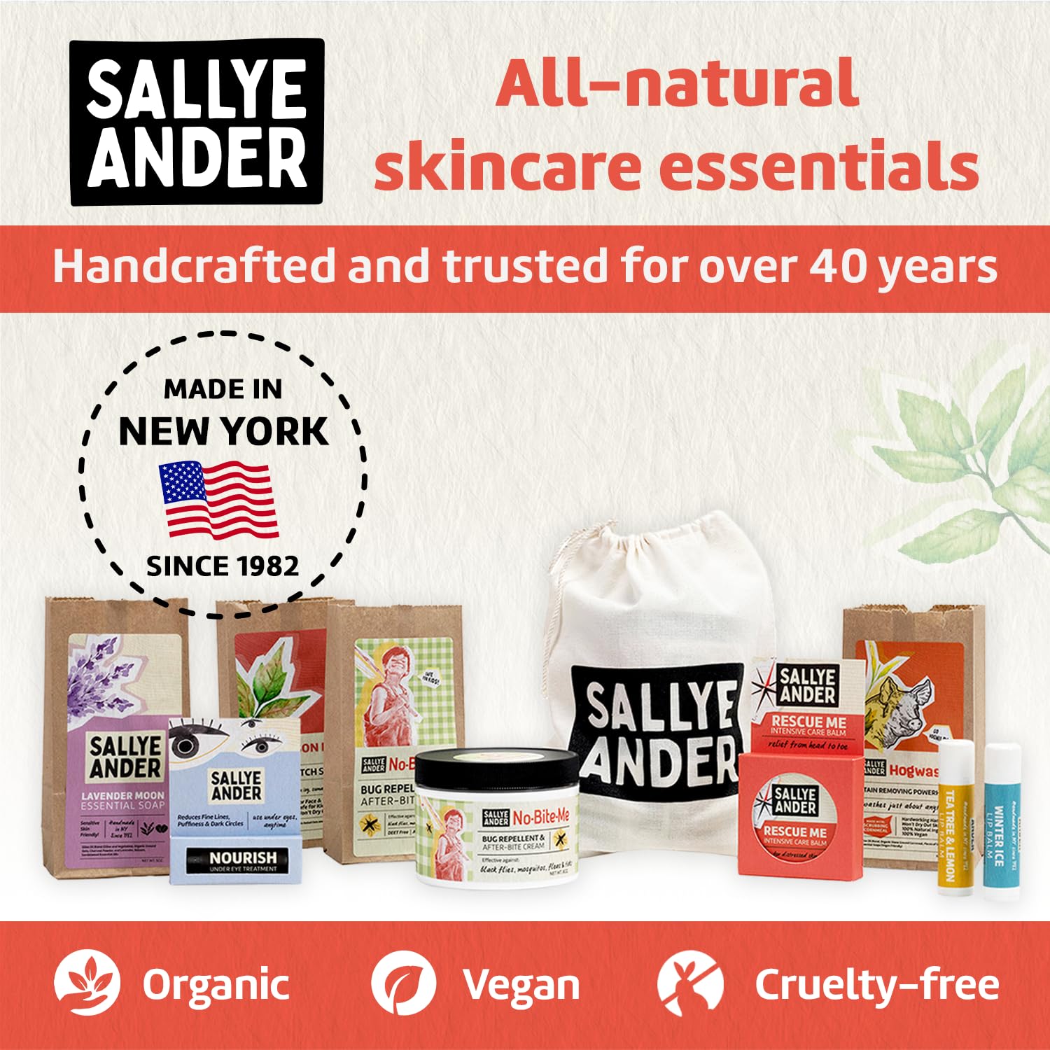 SALLYEANDER No Bite Me All-Natural Bug & Insect Repellent - Anti Itch Cream - 2 oz - Safe for Kids and Infants - Repels Mosquitoes, Black Flies, Fleas, and Ticks