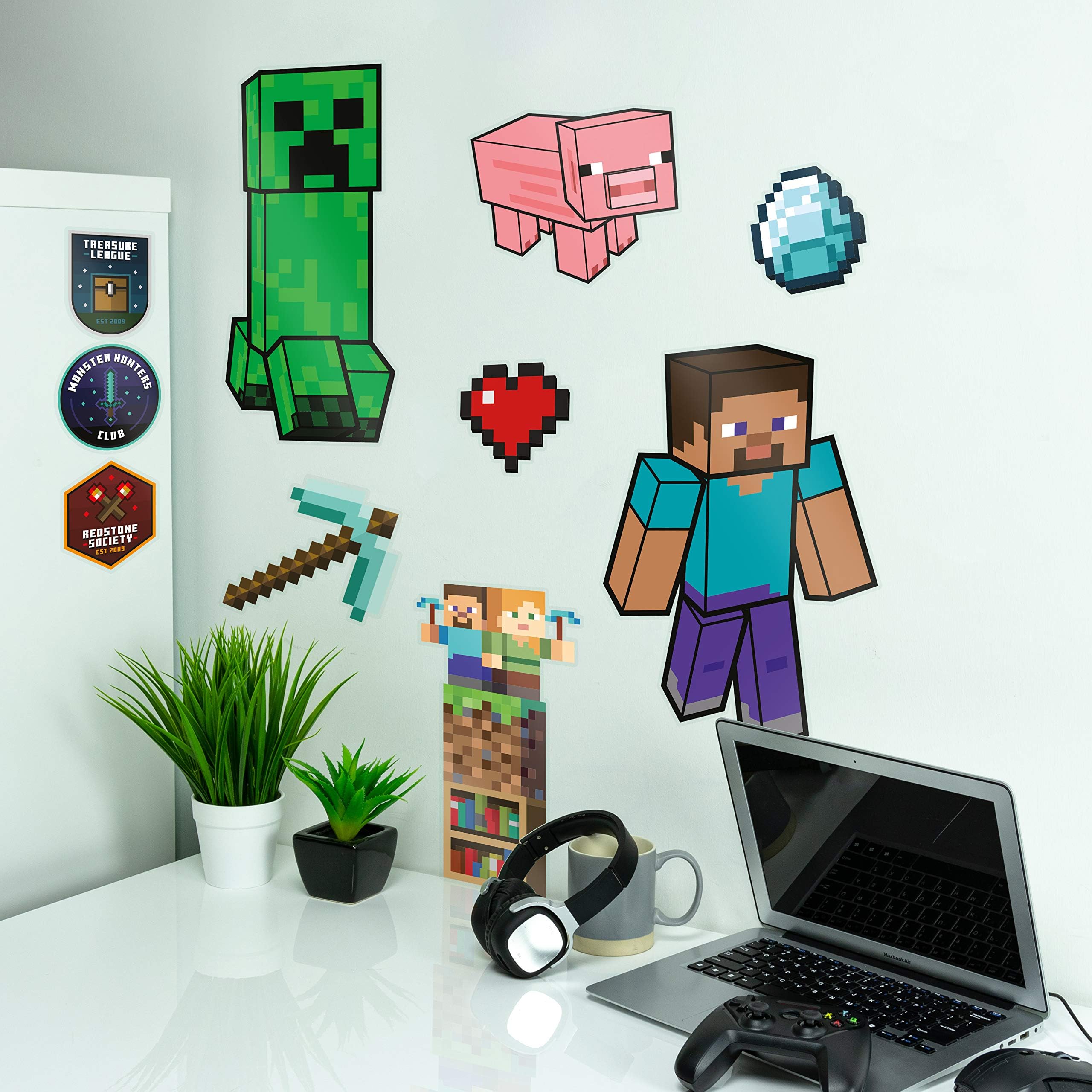 Mua Paladone Minecraft Peel and Stick Wall Decals - Reusable Vinyl ...