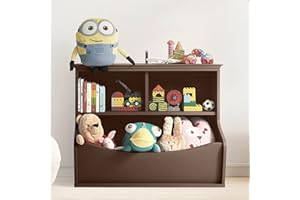 CAPHAUS Kids' Toy Storage Organizer, Open Storage Cubby, Multifunctional Book and Toy Storage Cabinet, Book and Toy Storage Shelf for Nursery, Playroom, Closet, Home Organization Toy Bookcase