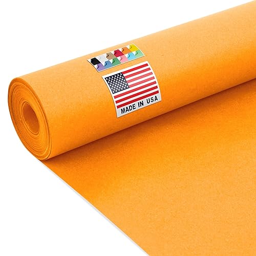 Paclord USA Made 24" x 1200" Halloween Orange Kraft Paper Roll, 45 lbs Thickness, American Quality Colored Kraft Paper for School, Bulletin Board - Odorless, Non-Toxic, Safe for Kids