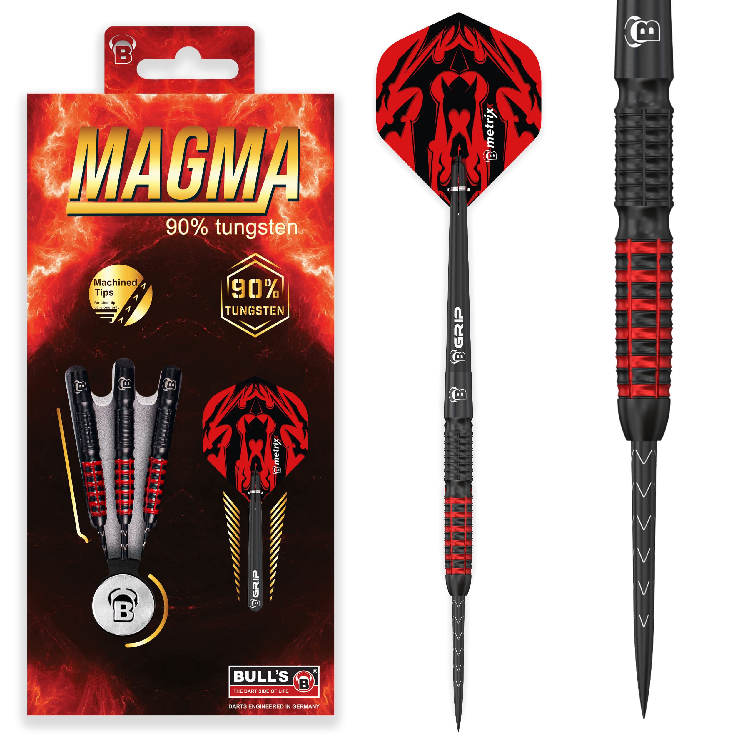 BULL'S Magma Dart, Black/Red, 25 g
