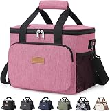 Lifewit Lunch Bag 9L Insulated Cooler Pink 12 Can Capacity 600D Oxford