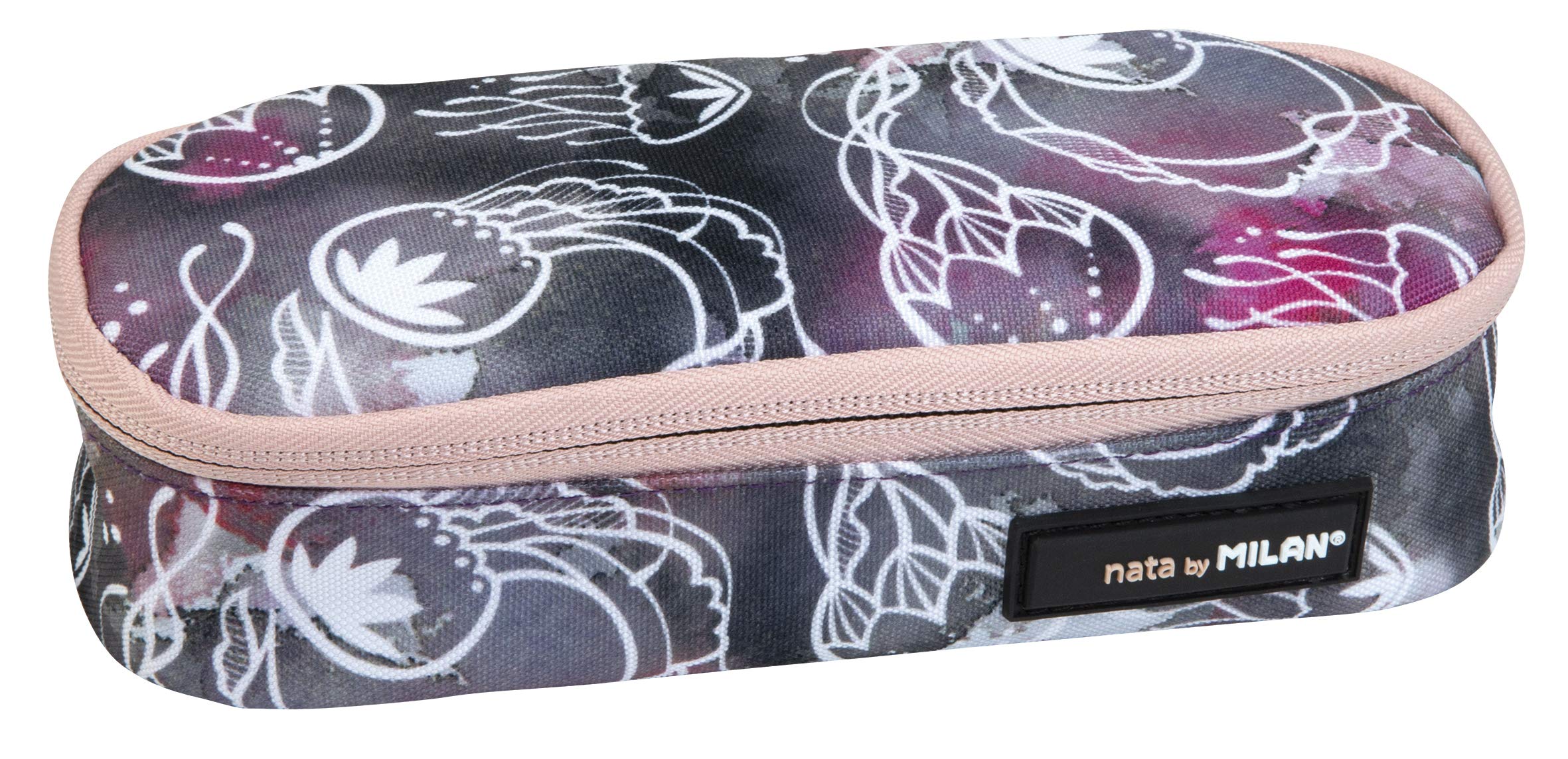 Sea Flow Oval Pencil Case, Pink