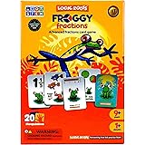 Logic Roots Froggy Fractions Math Games for Fourth Grade and up, 24 Fraction Manipulatives 72 Proper, Improper, and Mixed Fra