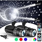 Disco Ball Light 2 Pack, Palujorty 15W Multicolor Disco Ball Spotlight for Party, Stage &amp; Home (65'' Extra Long Power Cord)