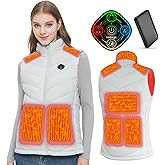 Heated Vest Women with Battery Pack Included, Smart Controller, Lightweight Electric Heating Jacket, Light Out Design