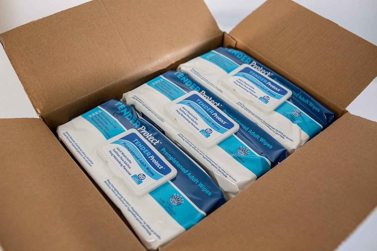 TENDERProtect® Adult Wipes with Aloe, 9x12, for Incontinence (600/Cs): Health & Personal Care