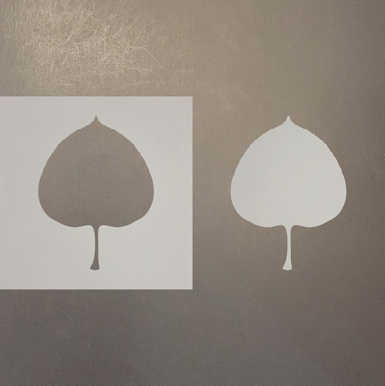 Mixed Media - Aspen Leaf Reusable Mylar Stencil - Art Craft Supplies 4 Inch