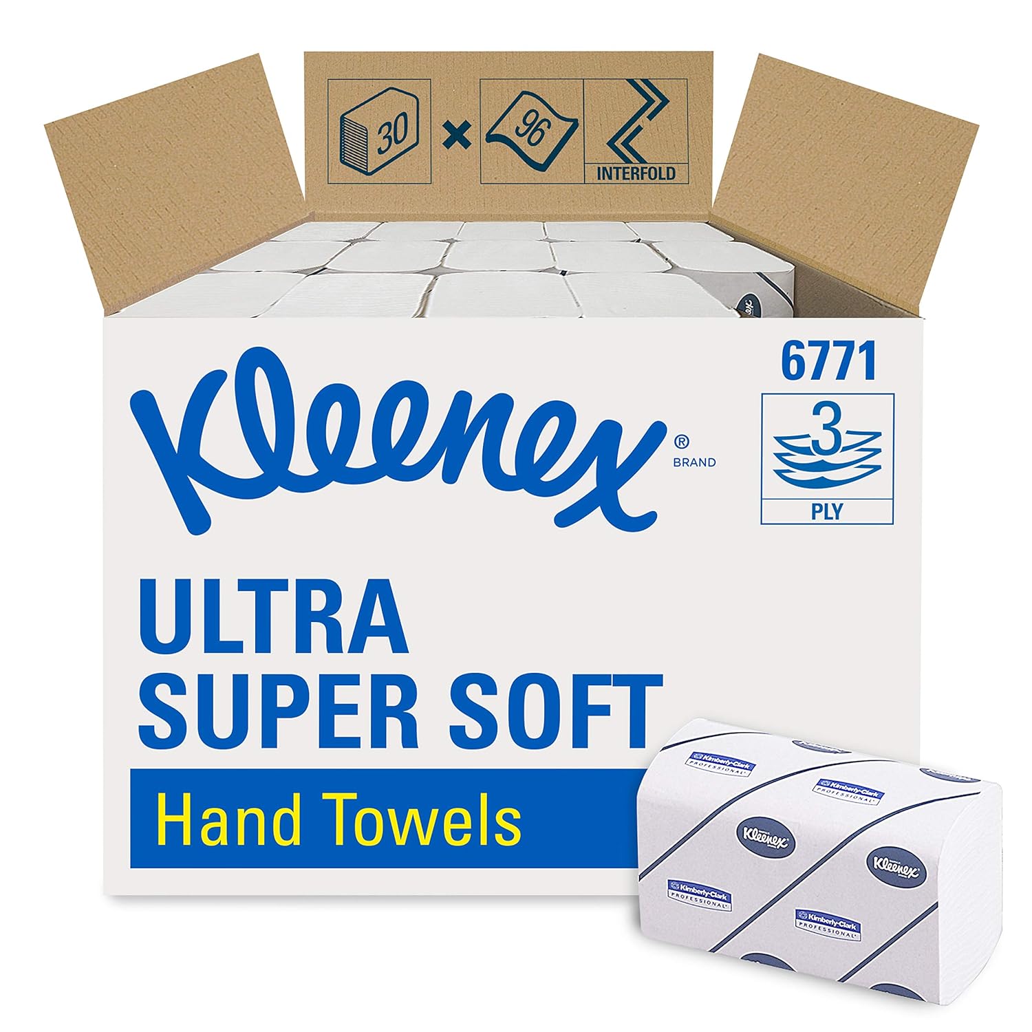 Kleenex Ultra 6771 Super Soft Interfolded Hand Towels, 3 Ply , Medium