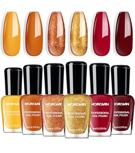 Amazon.com : Morovan Brown Nail Polish Set: Nude Dark Chocolate