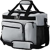 MIER 30L Extra Large Soft Cooler Bag with Bottle Opener for Camping Beach BBQ Grocery Golf Leakproof Picnic Lunch Bag, Collapsible, Top Flip Lid, 45Can (Grey)