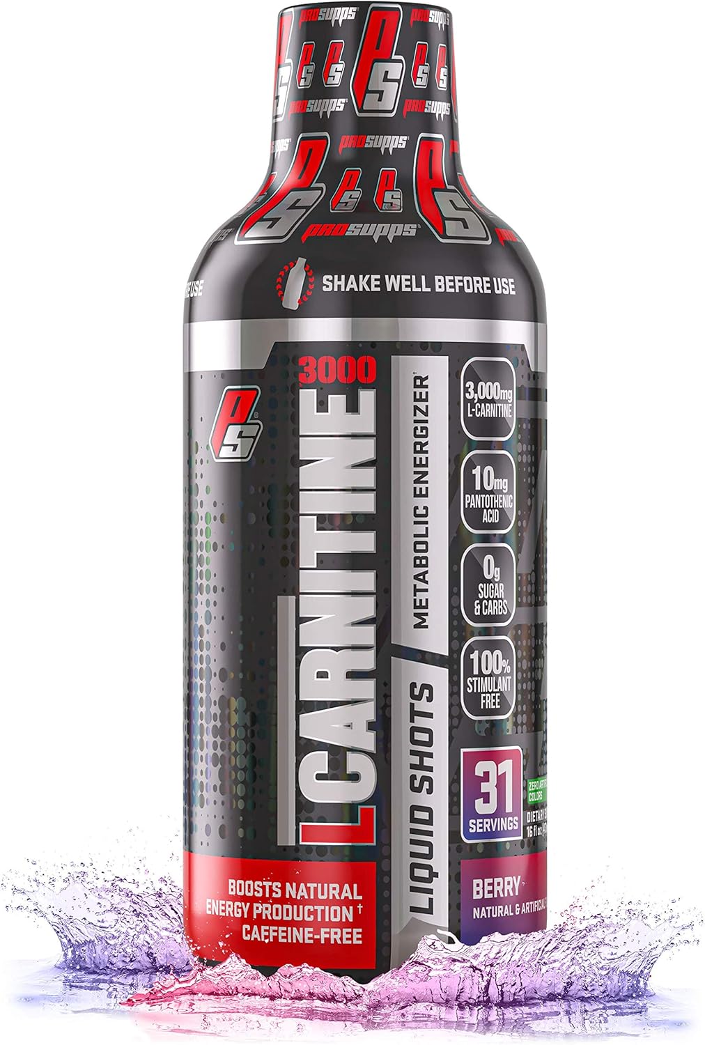ProSupps® L-Carnitine 3000 Liquid Fat Burner, Stimulant Free Metabolic Enhancer, (31 Servings, Berry Flavor): Health & Personal Care