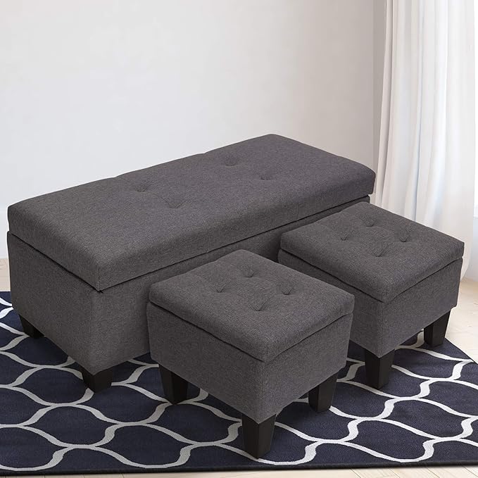 Amazon.com: Otomanas de almacenamiento rectangulares de buena calidad