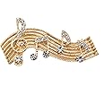 chelseachicNYC Tiny Jewel Crystal Music Note Melody Brooch Pin