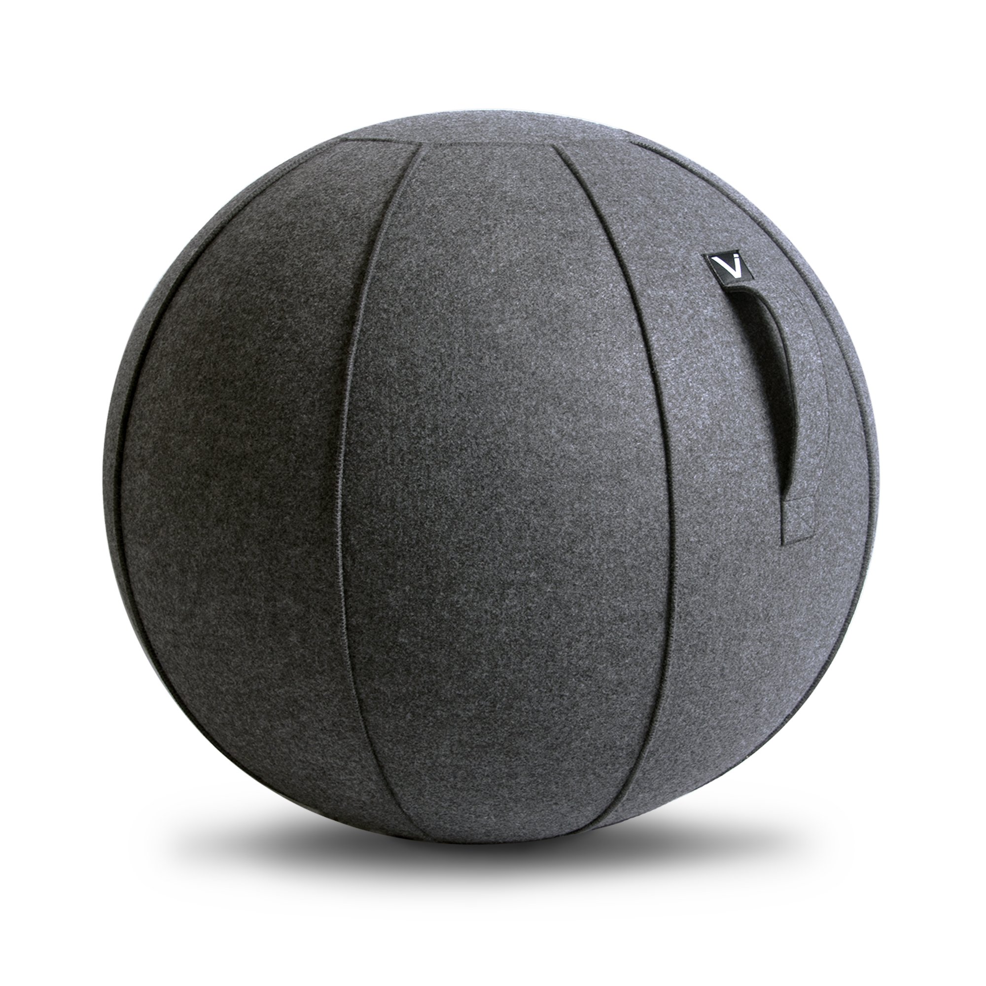 Photo 1 of Vivora Luno Premium Ergonomic Sitting Ball Chair, Anthracite Cover, Felt, Max Size (25 to 26 inches), for Home Offices, Balance Training, Yoga Ball, Posture Improvement
