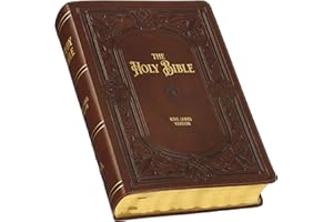 KJV Study Bible, Large Print King James Version Holy Bible, Thumb Tabs, Ribbons, Faux Leather Toffee Brown Framed Art Nouveau Debossed (KJV Study Editions LP)