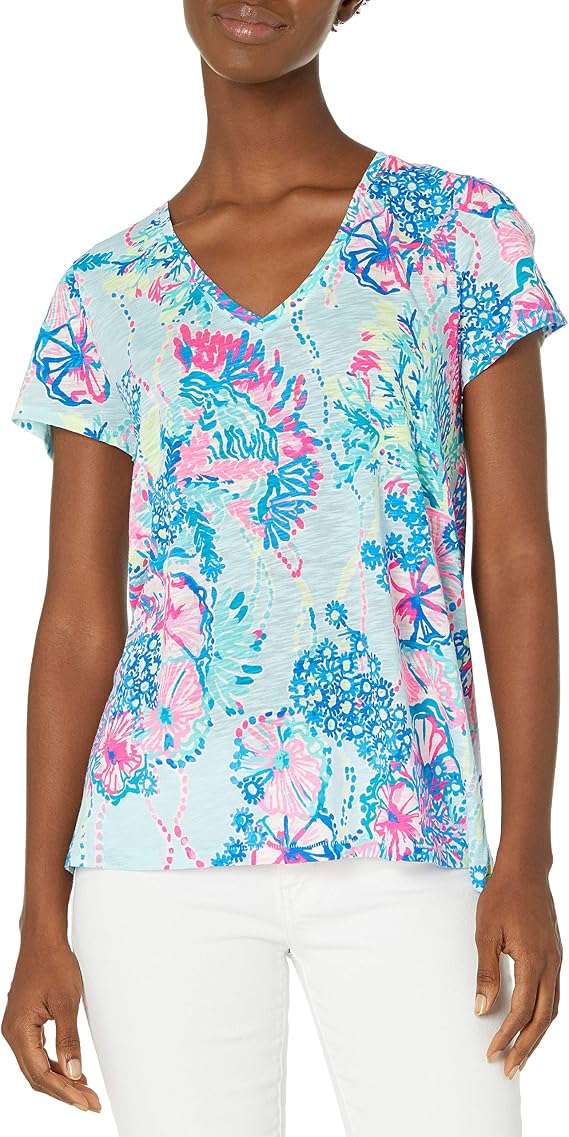 lilly pulitzer etta v neck top