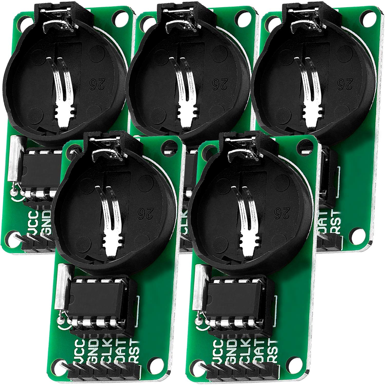 AZDelivery 5 x DS1302 Serial Real Time Clock RTC compatible with Arduino Including E-Book!