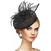 Zinniday Flower Derby Attire Hat - 1920 50s Kentucky High Tea Party Hats with Hair Clip 2026 Fascinator for Women