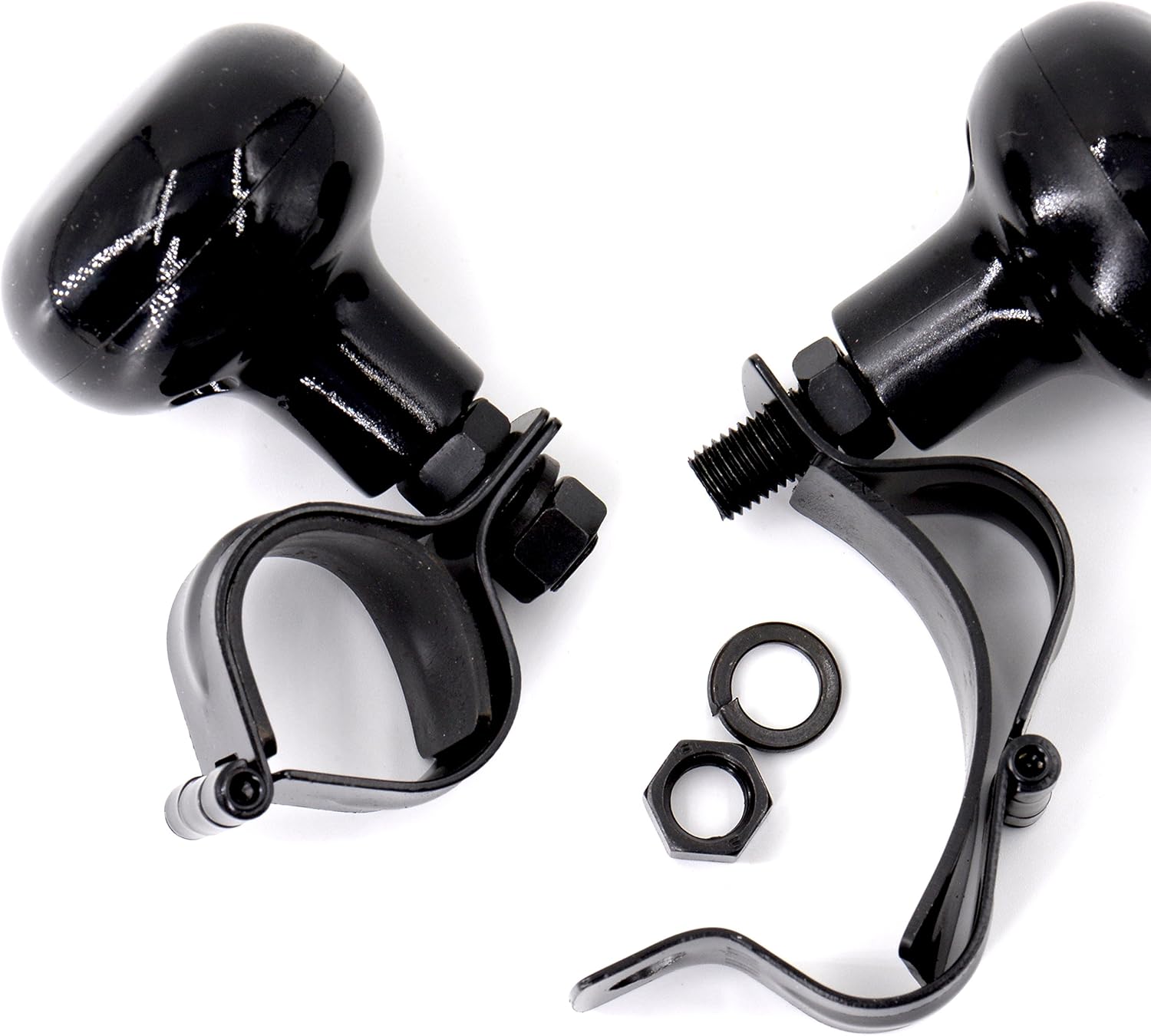REBEL METTLE Power Handle [2 Pack] - Black - Car Steering Wheel Suicide Spinner Knob for All Vehicles [Car, Truck, Van, Forklift, Mower, Tractor, Farm/Heavy Equipment, etc.]- Easy Turn Steering Ball: Home & Kitchen