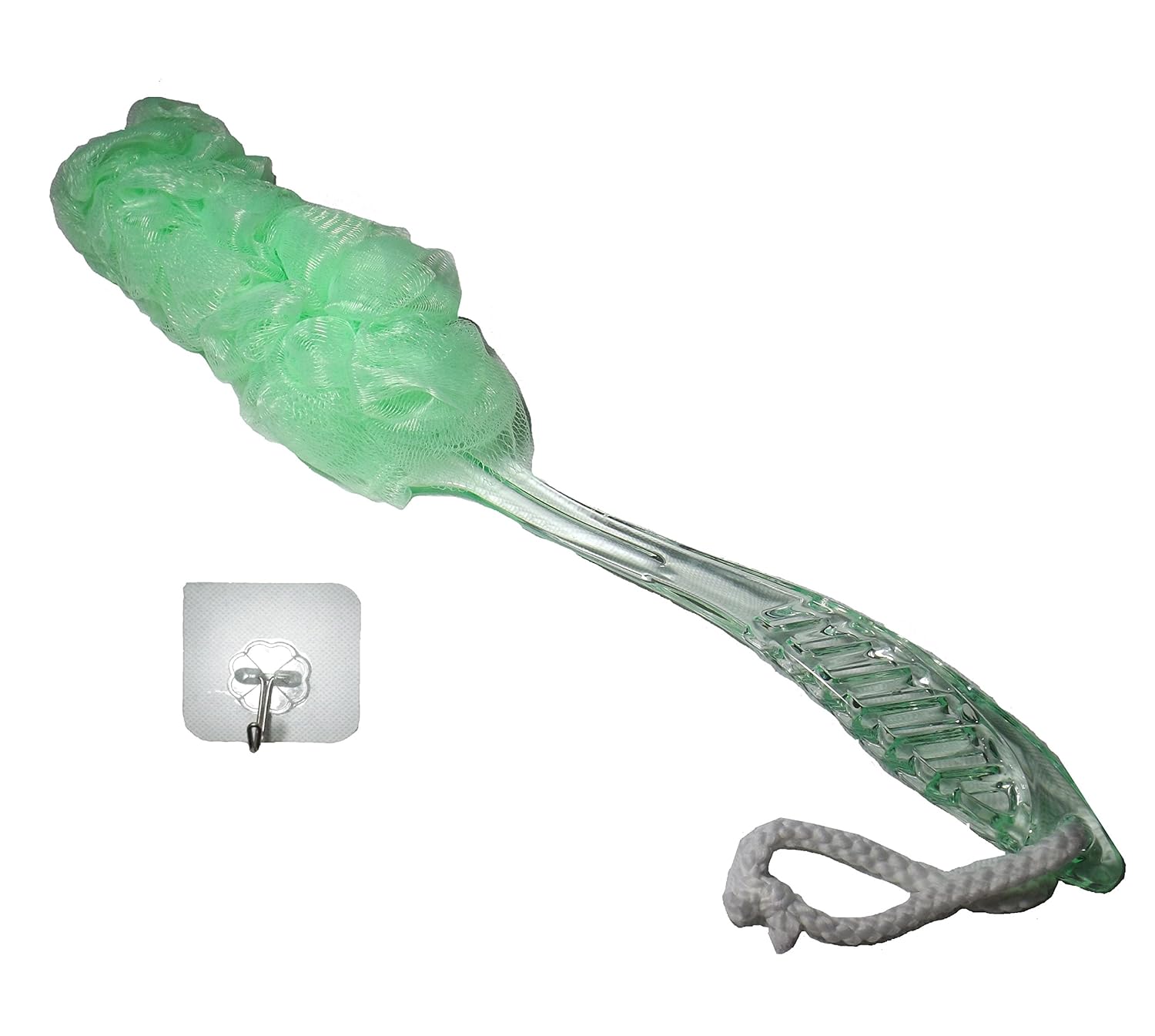 Body Puff Bath Sponge Soft Brush Green Crystal Handle for Seniors Elder Elderly Aged Disabled Patients Arthritis Sufferers Pregnant Maternity Ladies (GREEN) : Beauty